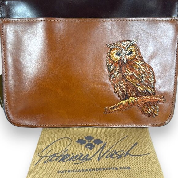 Patricia Nash Nazaire Owl Embroidery Colorblock Crossbody Bag with Dust Bag New - Picture 14 of 15